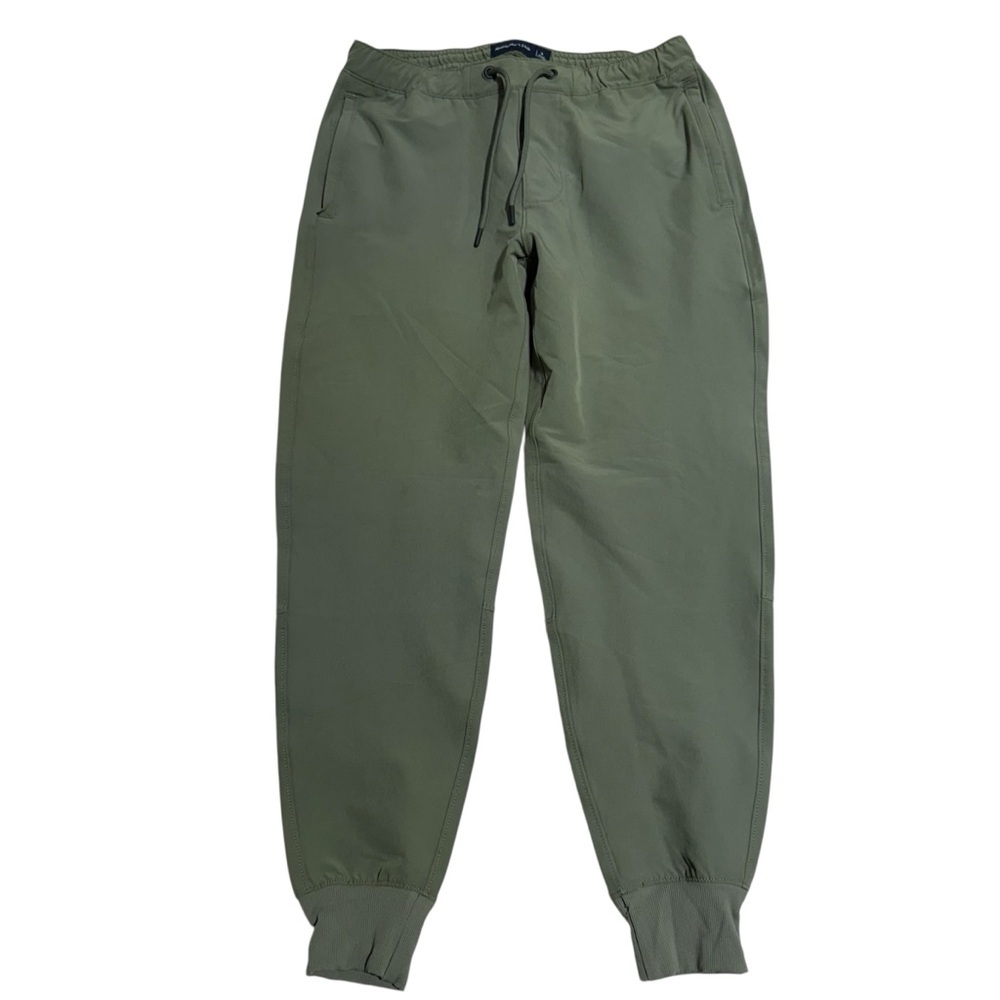 Abercrombie and Fitch Men's Olive Green Jogger Pants Small